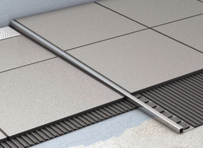 Profiliuotis ACO ShowerStep, metalo matinė, 990/12.5/30 mm, kairinis
