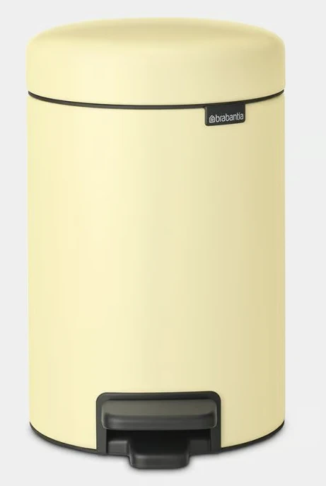 Brabantia Šiukšliadėžė su pedalu NewIcon, 5 l, šviesiai geltona