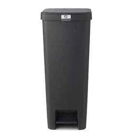 Šiukšlių dėžė BRABANTIA StepUp, su pedalu, tamsiai pilkos sp., 40 L
