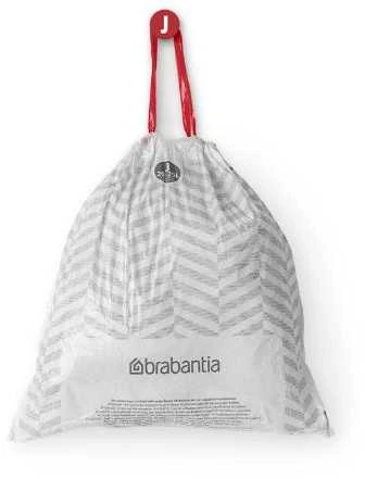 Brabantia atkritumu tvertnes ielikņi J, 23l, 20 maisi rullītī, balti