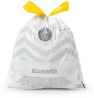 Brabantia Šiukšlių maišai A 3-5L (rit. 20vnt.) - Baltas
