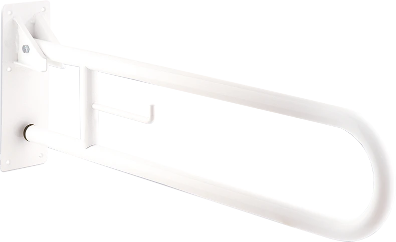 Atlenkiamas ranktūris su popieriaus laikikliu 738mm, baltas