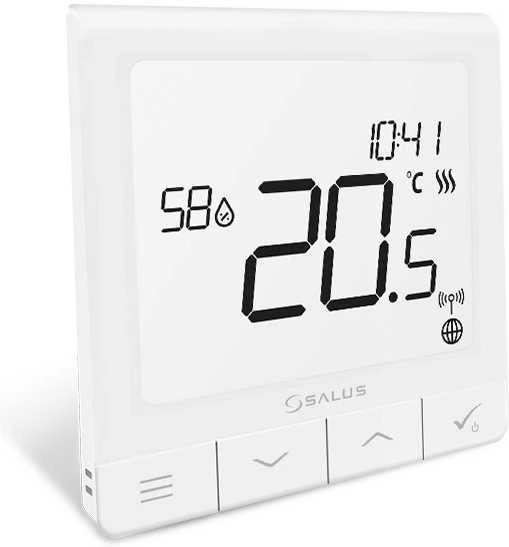 Salus bezvadu termostats Quantum SQ610RF, programmējams, balts