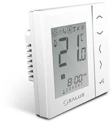Salus bezvadu termostats VS10WRF 230V, programmējams, iebūvējams, balts