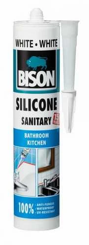Bison sanitarinis silikonas, baltas, 280 ml