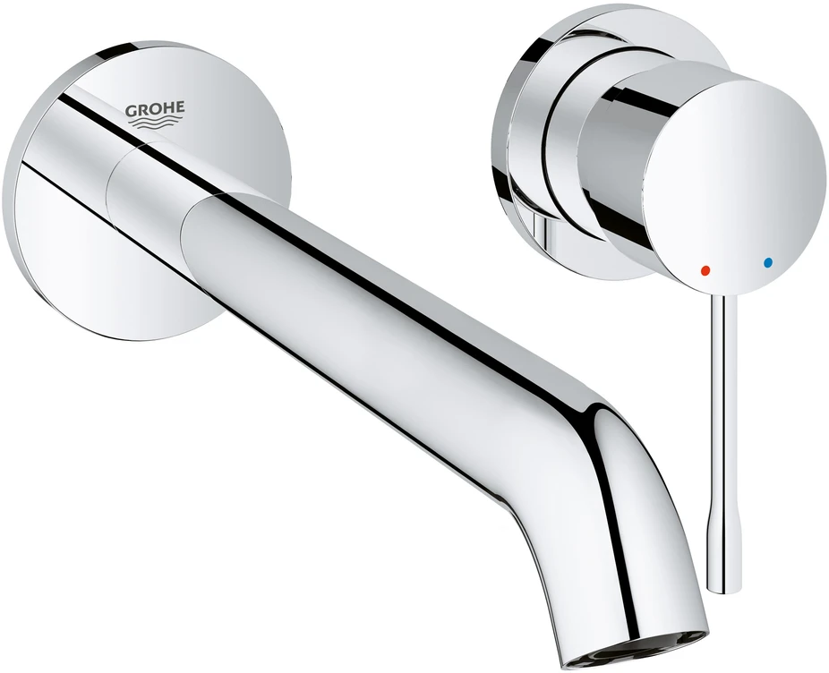 Essence 2-jų dalių praustuvo maišytuvas iš sienos 230 mm, chromas