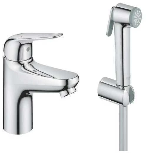 Grohe Euroeco S praustuvo maišytuvas su bidėte, chromas