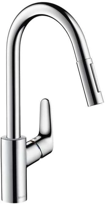 Hansgrohe Focus M41 virtuvės maišytuvas su ištraukiamu purkštuvu, 2 srovės (31815800)