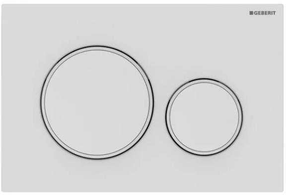 Geberit taustiņš Sigma20 New, 246x164 mm, matēts balts ar easy-to-clean pārklājumu / balts