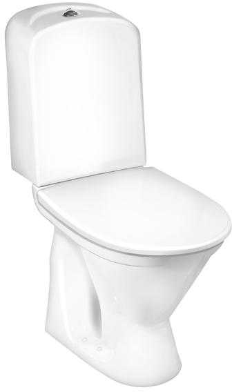 Gustavsberg pods ar vāku Nordic 3, 355x660 mm, horizontāls izvads, 3/6 l, balts