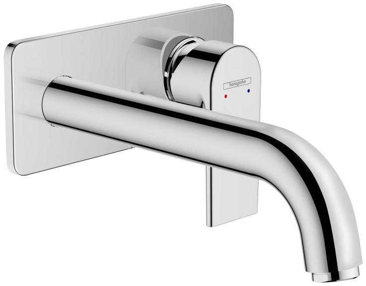 Hansgrohe iebūvējamā izlietnes maisītāja Vernis Shape virsapmetuma daļa, 2 caurumu, no sienas, hroms