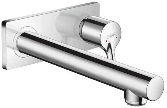 Hansgrohe iebūvējamā izlietnes maisītāja Talis S virsapmetuma daļa, 2 caurumu, iztece 225 mm, no sienas, hroms