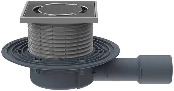 Hl Hutterer Lechner Trapas vidaus patalpoms DN40/50 horizontalus, su sausu sifonu "Primus mėlynas", 123x123mmx115x115mm