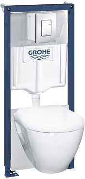 Potinkinis WC komplektas Grohe Serel 5in1 39468000 (unitazas, sėdynė, rėmas, tvirtinimai, mygtukas)