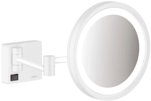 Hansgrohe kosmētiskais spogulis ar apgaismojumu AddStoris, matēts balts