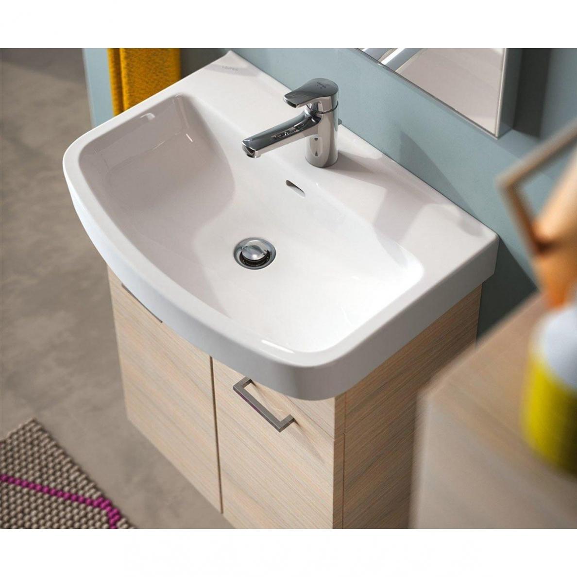 Laufen Pro Nordic praustuvas 60x42cm su maišytuvo anga, baltas