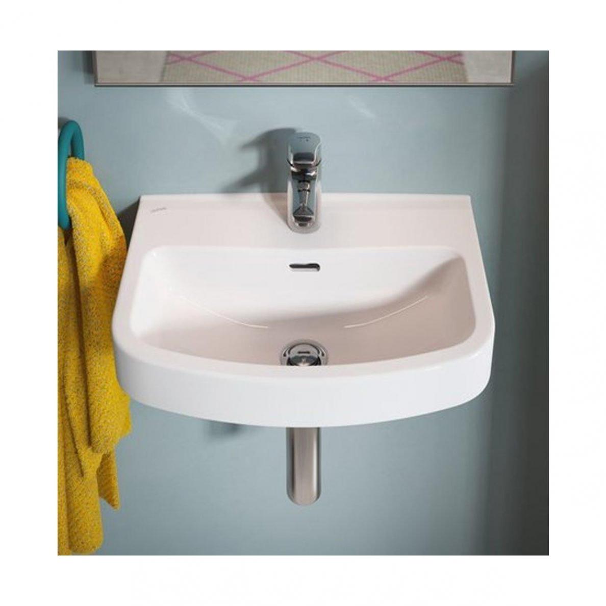 Laufen Pro Nordic praustuvas 60x42cm su maišytuvo anga, baltas