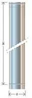 Nerūdijančio plieno įdėklas D160, 1000mm