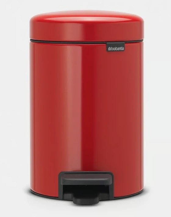 Brabantia „NewIcon“ šiukšliadėžė su pedalu, 3 l, aistros raudonumo