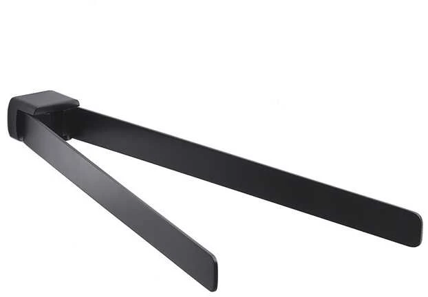 PIRENEI dvigubas rankšluosčių laikiklis 35cm, juodas