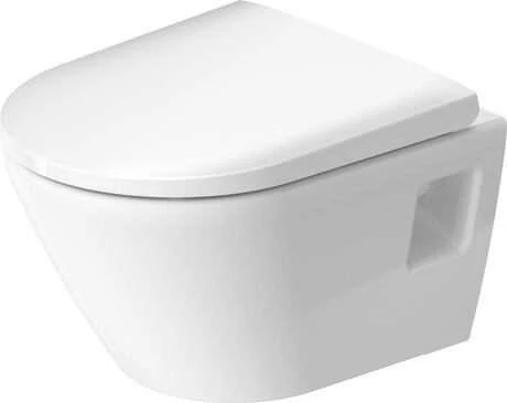 Duravit pods ar QR/SC vāku D-Neo rimless, stiprināms pie sienas, 370x540 mm, balts