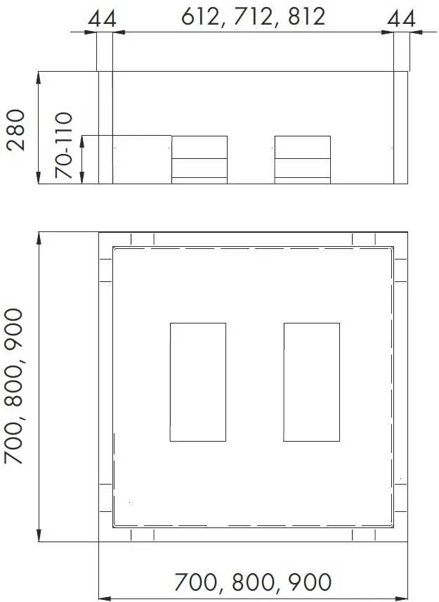 porestas Sofia dušo padėklai 214070 (700x700x145) 700-900x700-900 mm