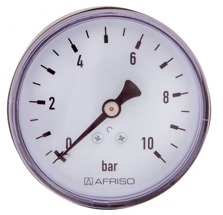 pressure gauge 1/4" 63mm 0-6bar horiz.