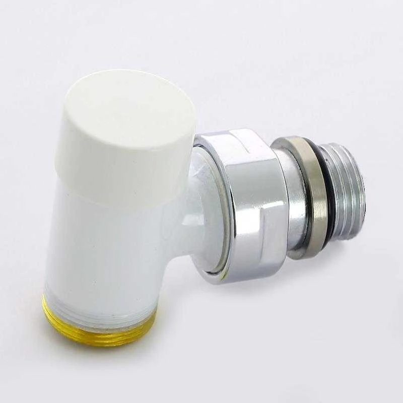 Rad. noslēgvārsts Compact 1/2` x 24-19, 90°, balts/hroms