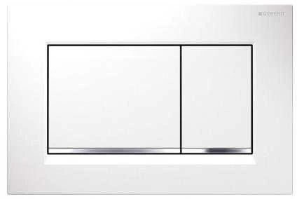 Geberit Sigma30 wc mygtukas. baltas/chromas