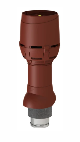 FLOW izolēts ventilācijas izvads 125P/IS/500, raudona
