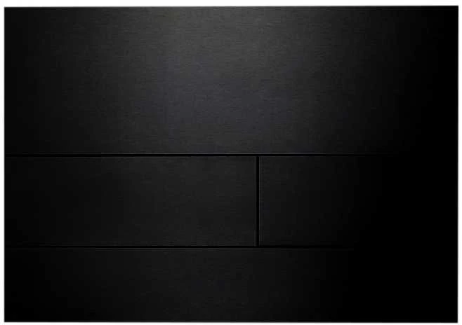 TECEsquare II metalinės vandens nuleidimo plokštelės, dviejų vandens nuplovimo kiekių technologija juoda, matinė