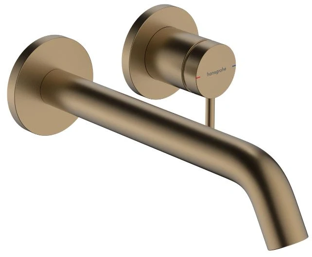 Hansgrohe Tecturis 2-viejų dalių praustuvo maišytuvas iš sienos, 22,5 cm, bronza