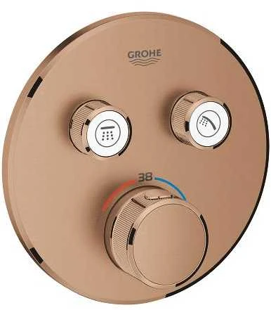 Grohe Termostatinis vonios maišytuvas 2 išėjimų, brushed warm sunset