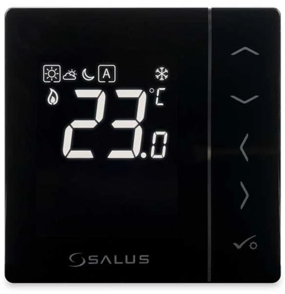 Salus termostatas VS35B, 230 V, juodas