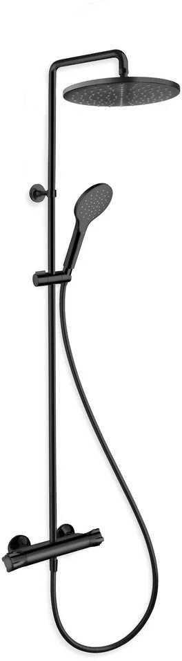 Theta termostatinė dušo sistema, 1047 mm, juoda matinė