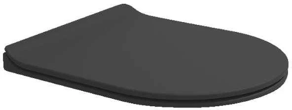 Unitazo sėdynė su dangčiu Flaminia App Slim, juoda, 43.5 cm x 36.5 cm