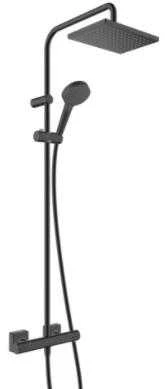 Termostatinė dušo sistema Hansgrohe Vernis Shape 230 1 Jet 26286670, juoda matinė
