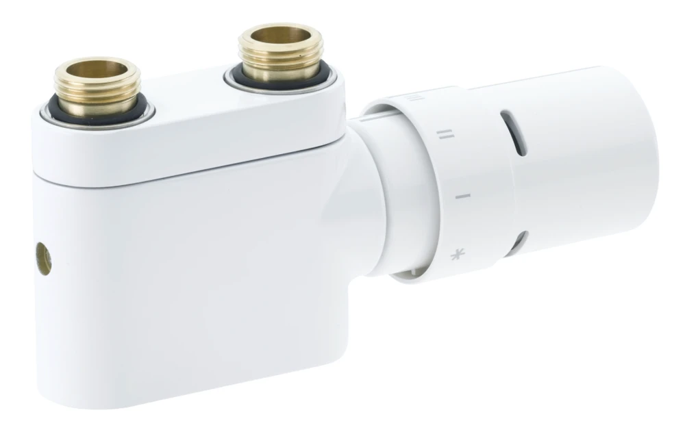 Danfoss VHX dubultbloks ar termogalvu telpas t° reg., balts, taisns