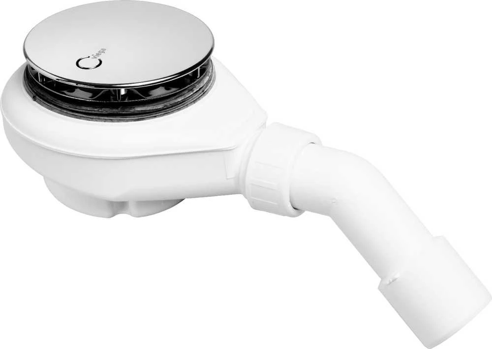 Viega dušas paliktņa sifons Tempoplex, d=90x40/50 mm, h=80 mm, plastmasa, balts/hroms