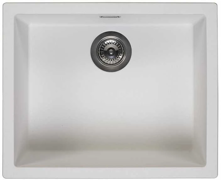 virtuves izlietne Amsterdam 50, viena bļoda, 560x460 mm, pure baltas