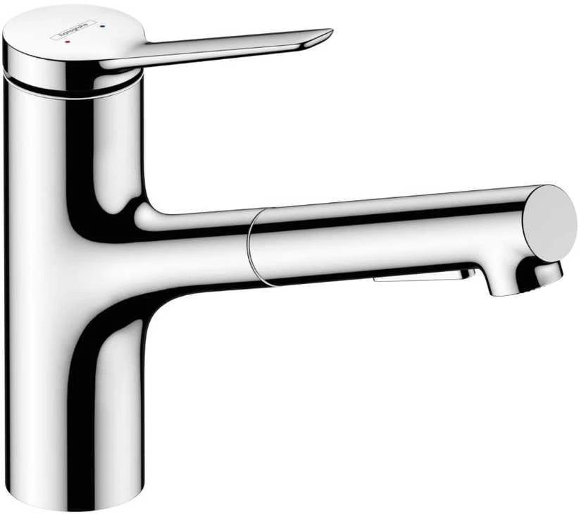 Hansgrohe Zesis 150 2jet virtuvinis maišytuvas su ištraukiamu dušeliu, chromas + sBox