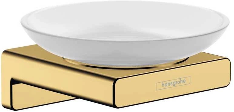 Hansgrohe ziepju trauks ar turētāju AddStoris, polished auksinis optic