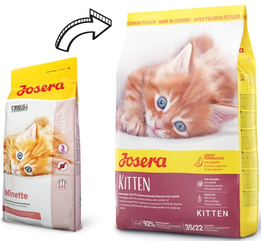 Josera Kitten Minette sausas maistas kačiukams ir maitinančioms katėms 10kg Nauja pakuotė!