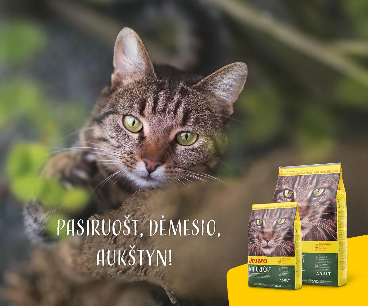 Josera Naturecat sausas begrūdis maistas suaugusioms jautrioms maistui katėms 2kg