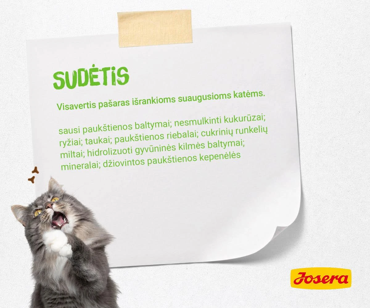 Josera SensiCat sausos maistas suaugusiems turinčioms jautrių skrandį katėms 2kg Nauja Pakuotė!