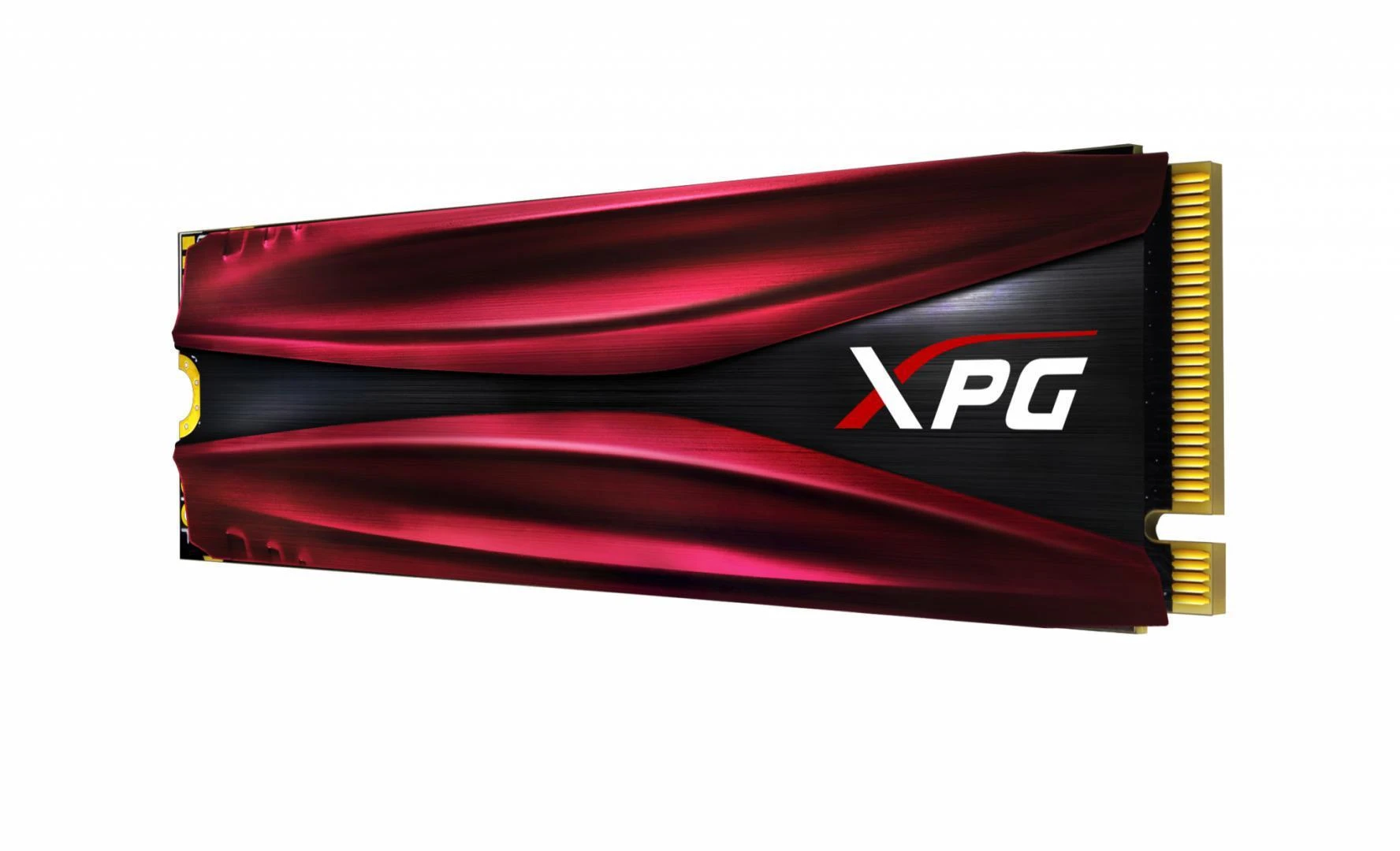 ADATA XPG SSD diskas su raudonu radiatoriumi