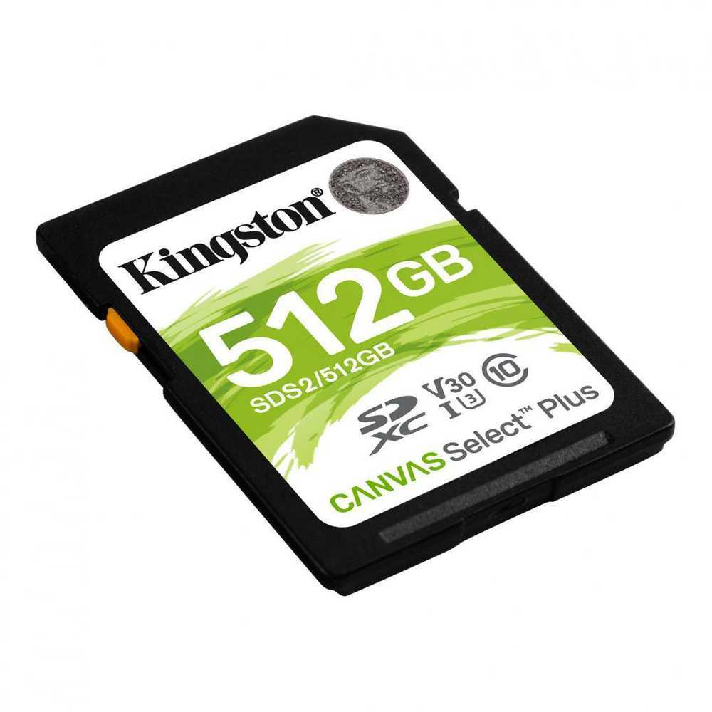 Atminties kortelė KINGSTON 512GB SDXC Canvas Select Plus 100R C10 UHS-I U3 V30