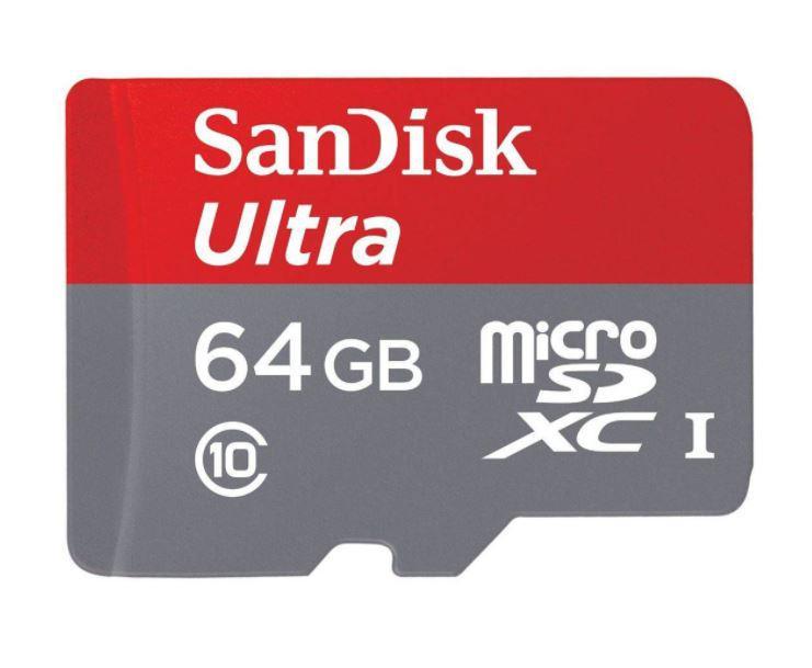 SANDISK 64GB Micro SD atminties kortelė, U1