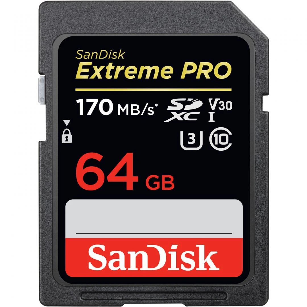 Atminties kortelė SanDisk SDXC 64GB Extreme Pro V30 UHS-I U3 200/90 MB/s