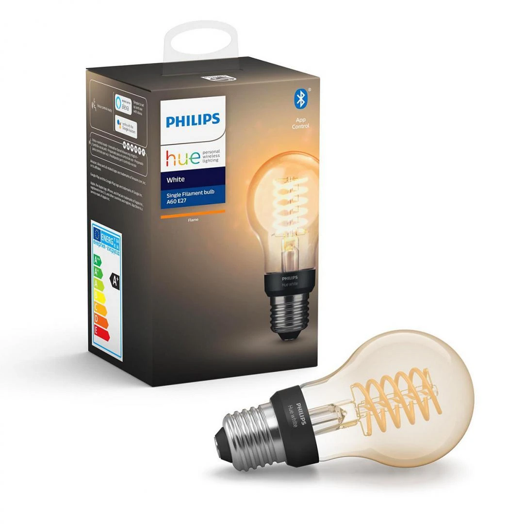 Philips Hue Baltos šviesos E27 lemputė su standartiniu kaitinimo siūlu aprašymas - Prekės nuotrauka